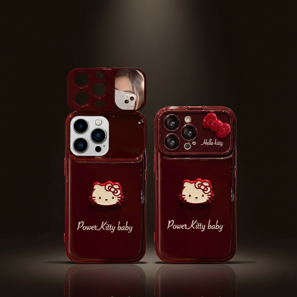Ruby Kitty Mirror Case