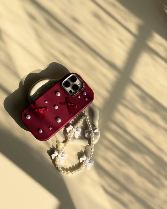 Introducing New Luxury Chrome Beads Bow Silicone Case! ππ€
