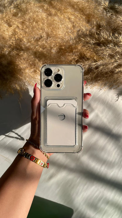 iPhone Transparent Wallet Case | Pocket Card & Picture Holder✨