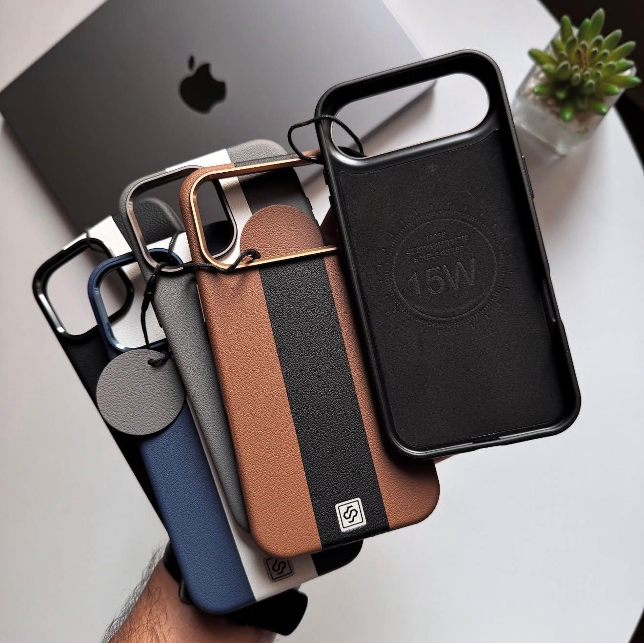 Souvette Dual Tone Branded Leather Case