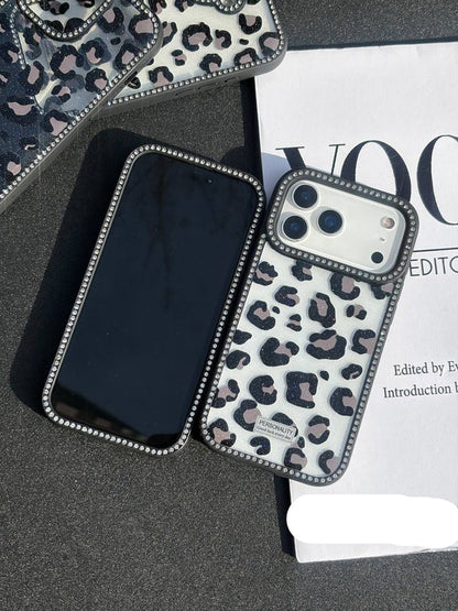 Black Cheetah Studded Case