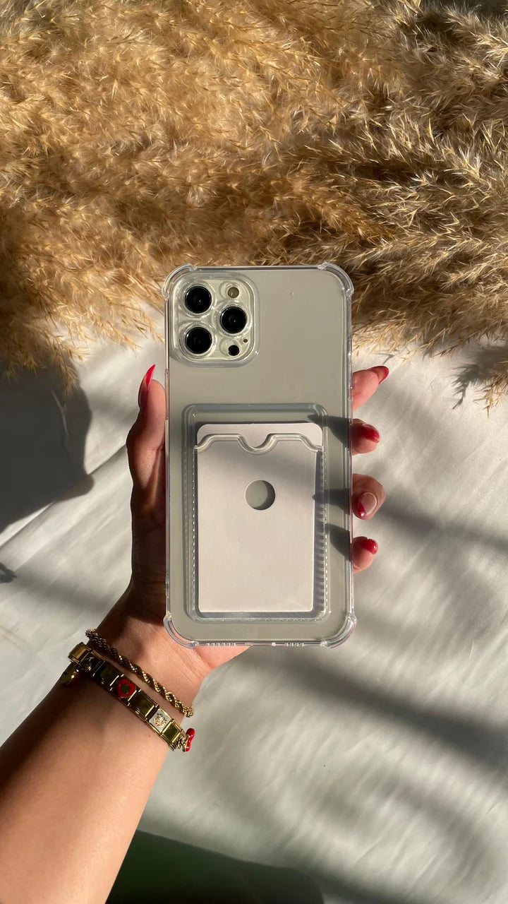 iPhone Transparent Wallet Case | Pocket Card & Picture Holder✨