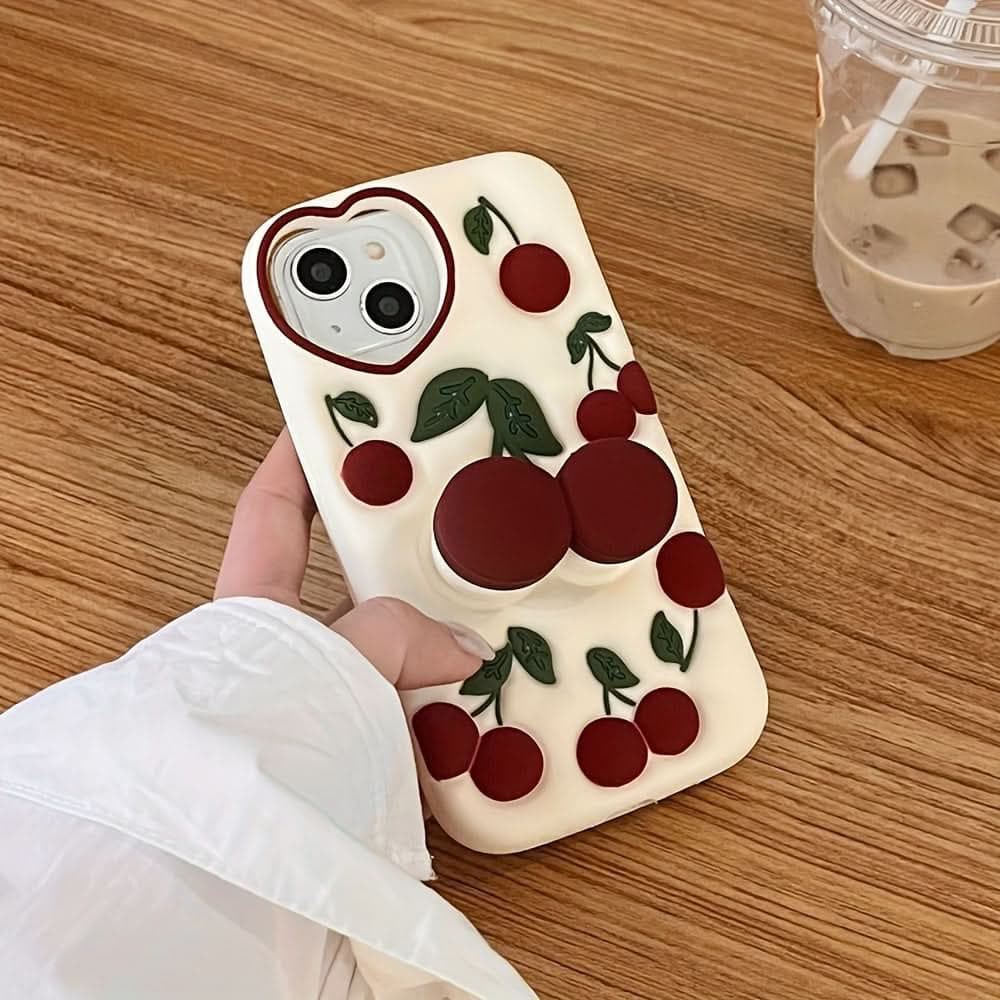 Cherry Pop Holder Cute Silicone Case