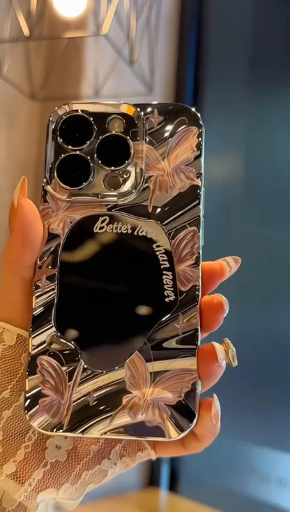 Butterfly Mirror Case With Chain
 🤍