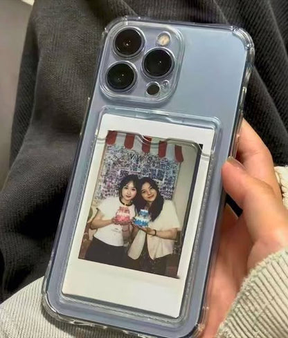 iPhone Transparent Wallet Case | Pocket Card & Picture Holder✨