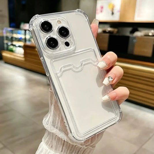 iPhone Transparent Wallet Case | Pocket Card & Picture Holder✨