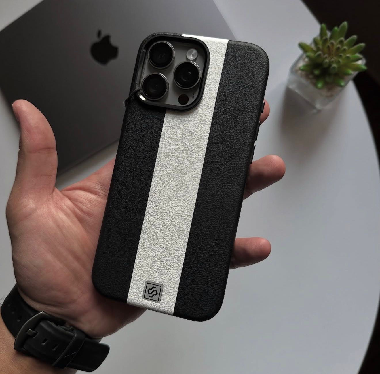 Souvette Dual Tone Branded Leather Case