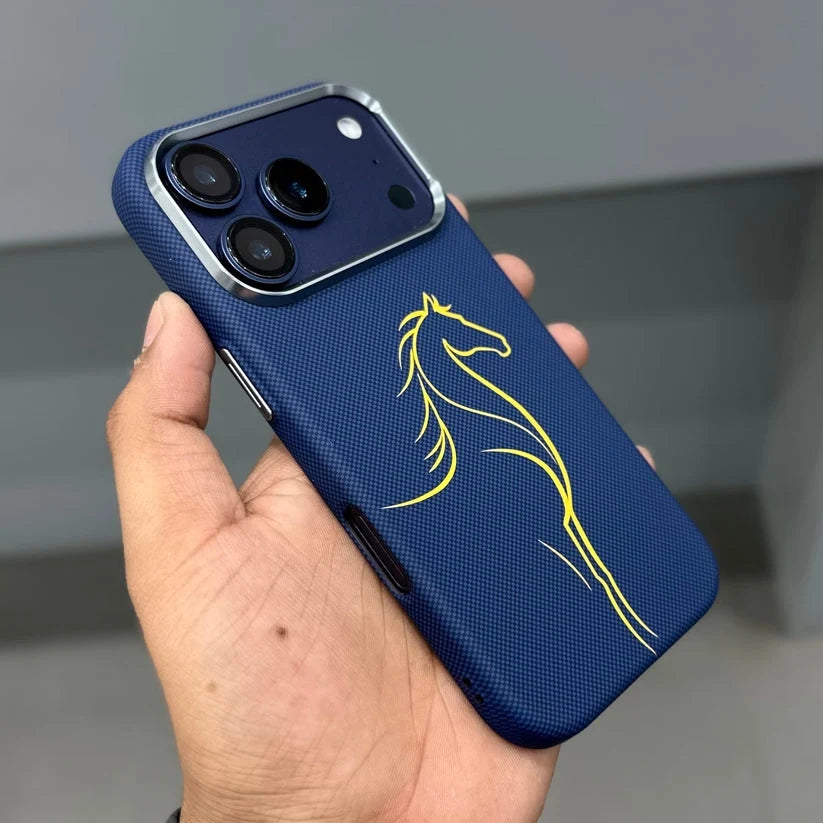Free Air Blue Horse Carbon Case