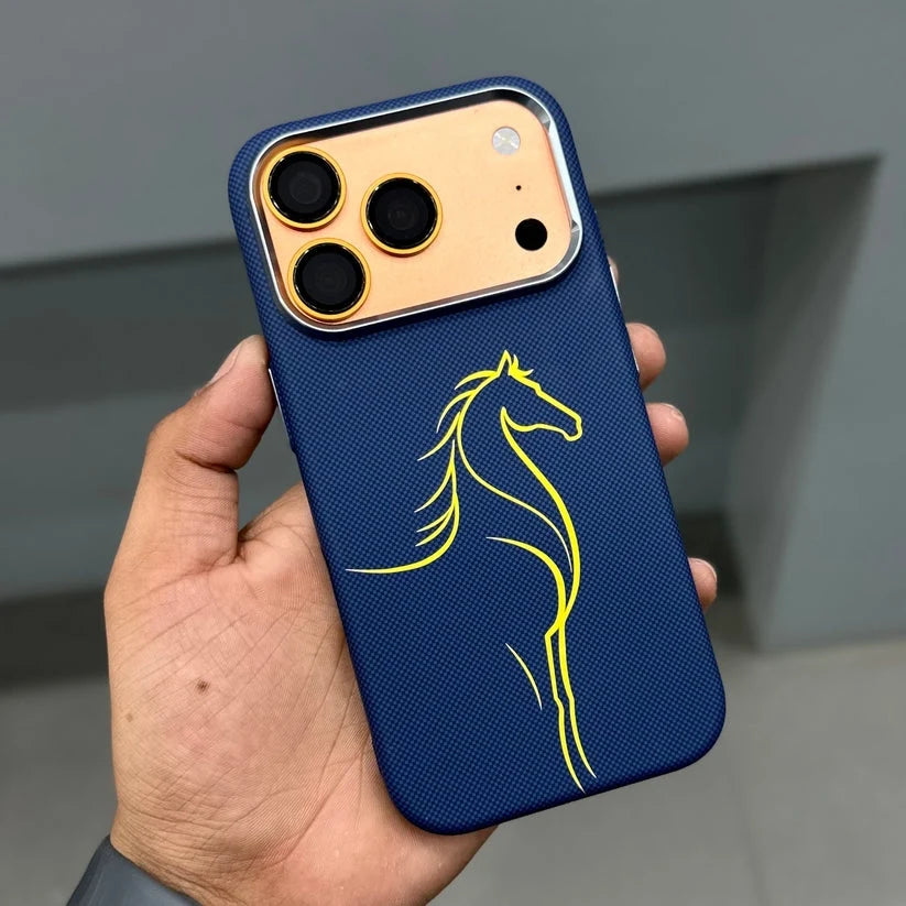 Free Air Blue Horse Carbon Case