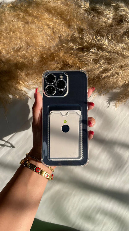 iPhone Transparent Wallet Case | Pocket Card & Picture Holder✨