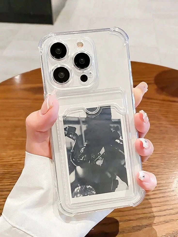 iPhone Transparent Wallet Case | Pocket Card & Picture Holder✨