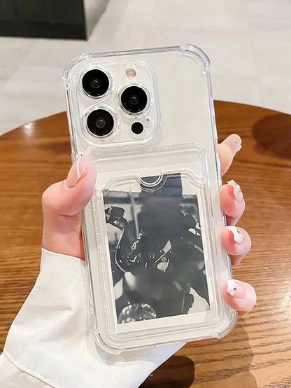 iPhone Transparent Wallet Case | Pocket Card & Picture Holder✨