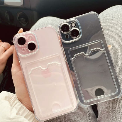 iPhone Transparent Wallet Case | Pocket Card & Picture Holder✨