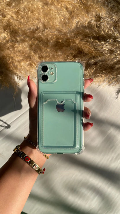iPhone Transparent Wallet Case | Pocket Card & Picture Holder✨