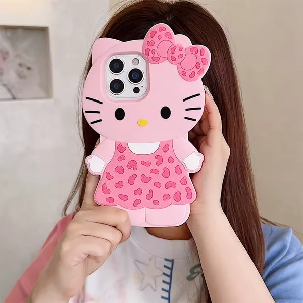 Cute 3D Kitty Bow Case (New)