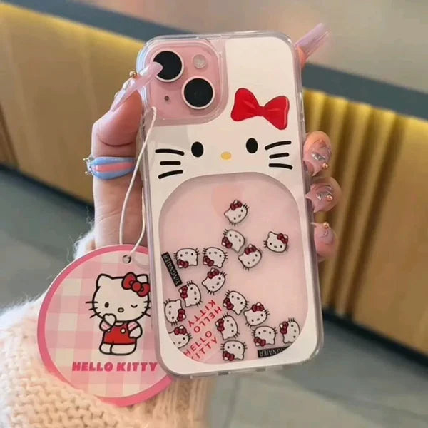 Hello Kitty Glitter Case Semi Transparent Case