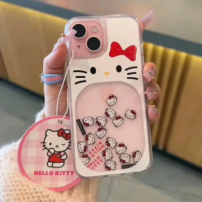 Hello Kitty Glitter Case Semi Transparent Case