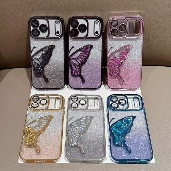 Shimmery Butterfly Glitter Case 🦋✨  (Available in 6 colors)