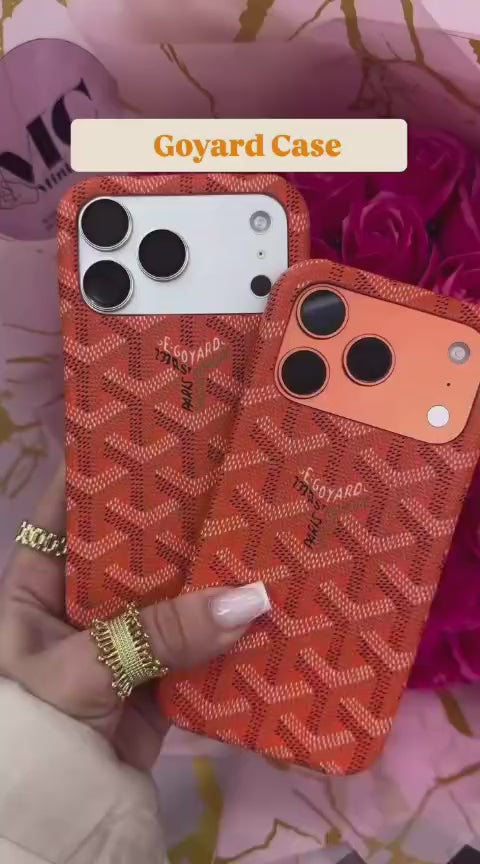 Goyard Leather-Feel Fabric Case