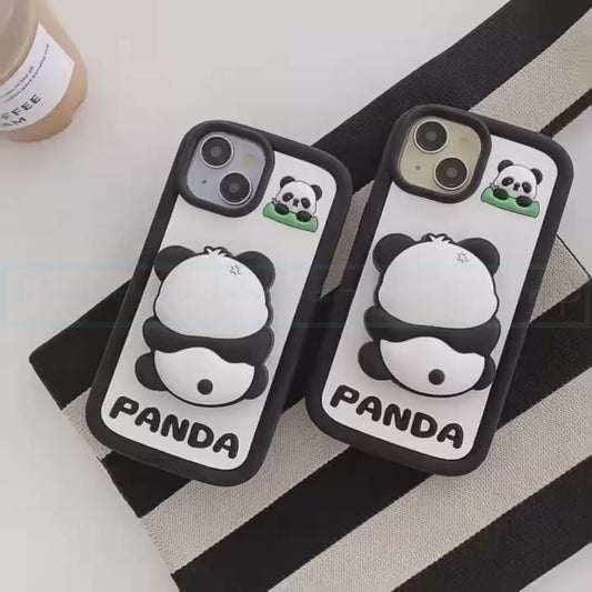 🐼 Panda 3D Squishy Case with Stand Holder