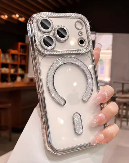 ✨New Diamond Magsafe Glame Case With Lens Protection