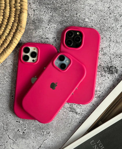 Round Luxury Apple Logo Silicone Case! 💗