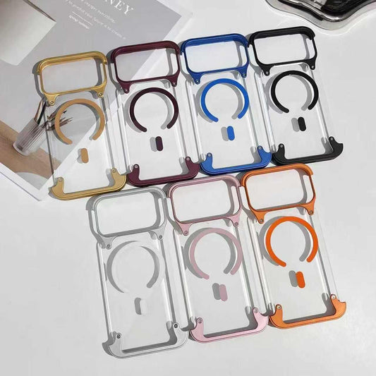 Sides Cut Clear MagSafe Case🔥Comes with Screw Driver.