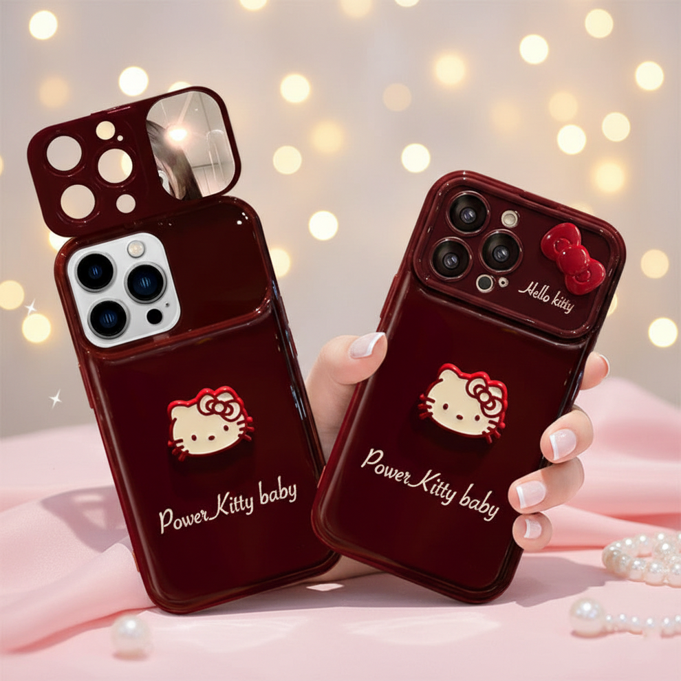 Ruby Kitty Mirror Case