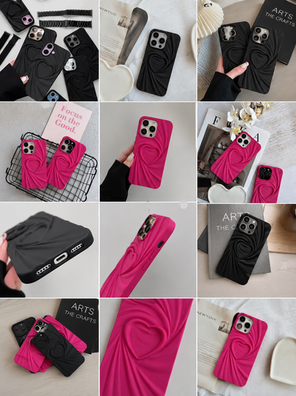 3D Heart Wave Phone Case –