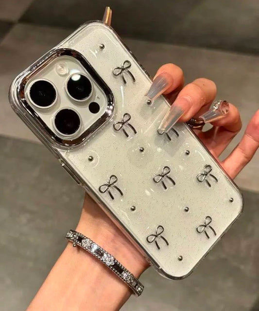 New Koreon Bow Transparent Shimmery Case! 🎀✨