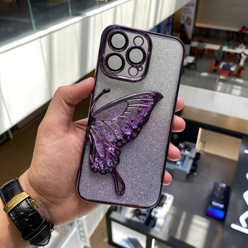 Shimmery Butterfly Glitter Case 🦋✨  (Available in 6 colors)