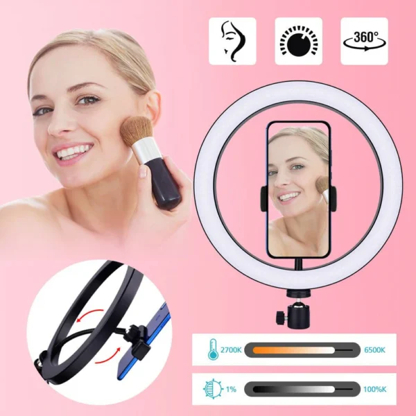 "26cm" with "7 feet" Modern Ring Light For Selfies TikTok And Videos - Image 4