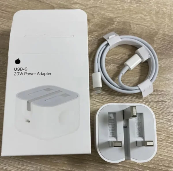 3Pin 20W Fast Charger for iPhone With Cable - Image 2