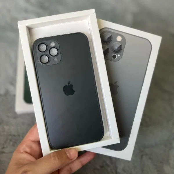 AG™️ Frosted Glass Anti-Glare iPhone Case with Lens Protector - Image 3