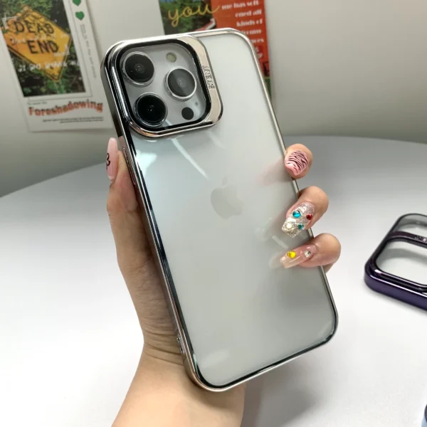 Transparent Camera Stent Flip Glass Case – Premium Quality - Image 3