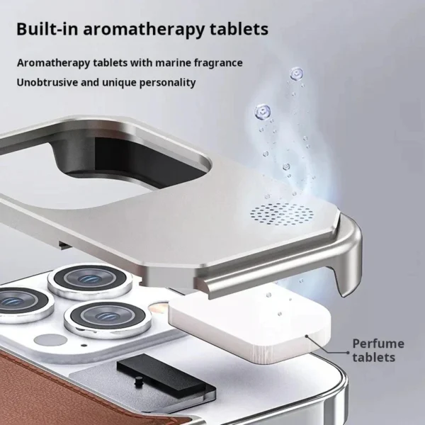 Luxury Aluminum Leather 2-in-1 Phone Case for iPhone - Image 5