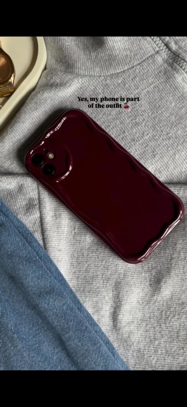 New Burgundy cherry Wavy Case ( Flat 50% OFF) - Image 2