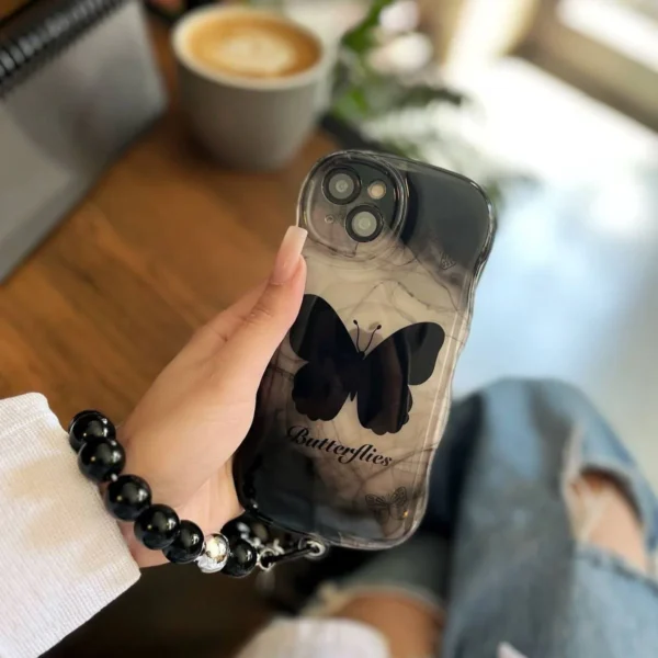 Premium Black Butterflies Chubby Case - Image 6
